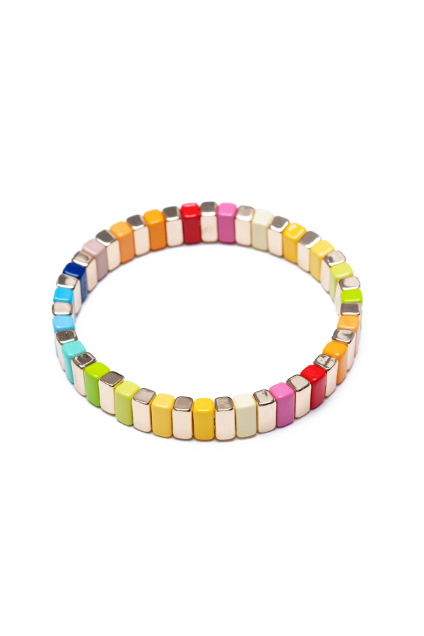 Malibu Sugar Golden Rainbow Tile Bracelet