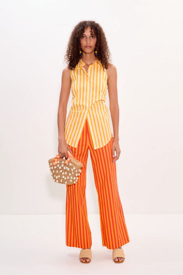 Simon Miller Loch Sleeveless Poplin Button Down Top