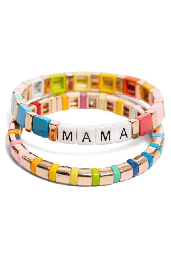 Daily Candy Pastel Rainbow Tile Bracelet