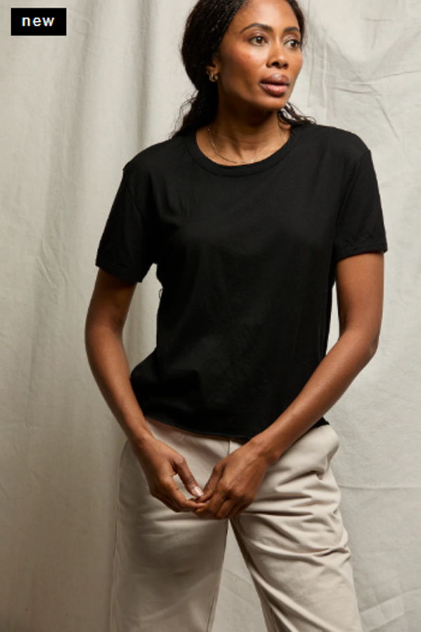 PERFECTWHITETEE Sofia Crew Neck Tee - Black