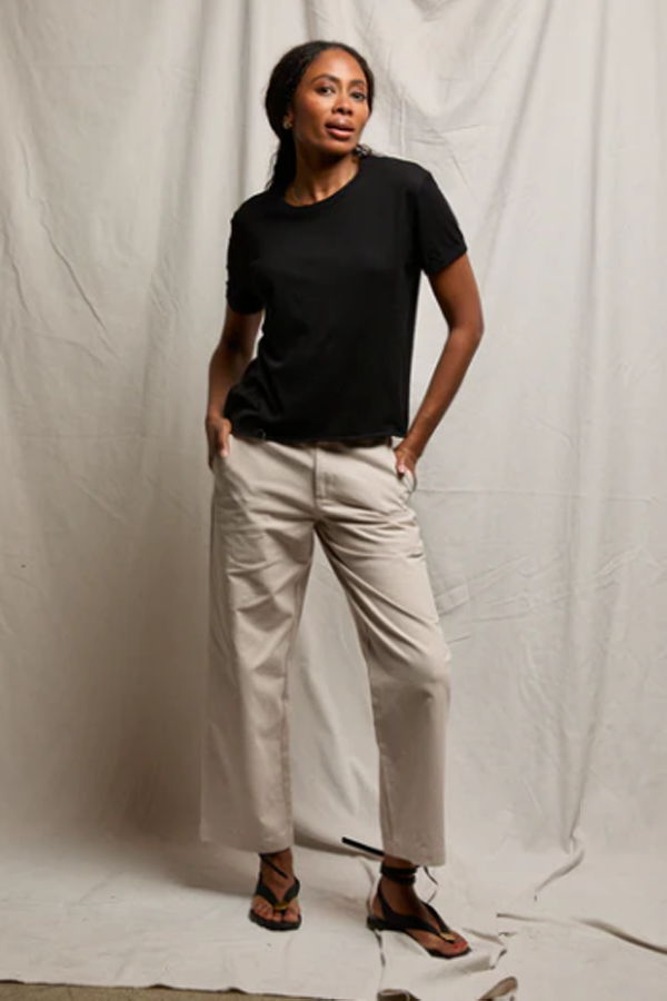 PERFECTWHITETEE Sofia Crew Neck Tee - Black