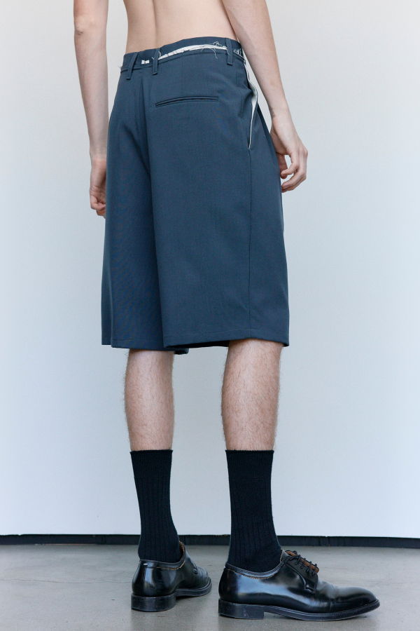 Camiel Fortgens Petrol Wool Slim Suit Shorts