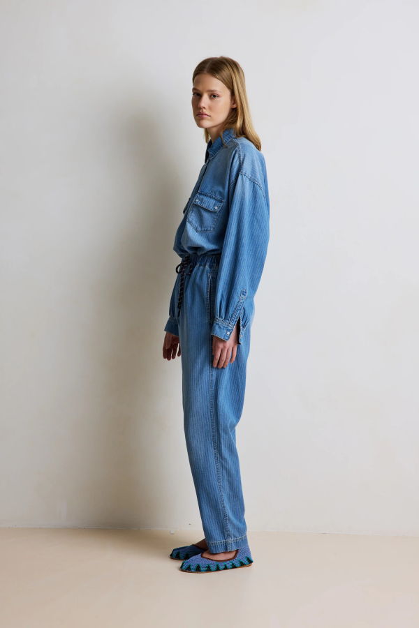 Hod Jabiru Pant - Light Stripe Denim