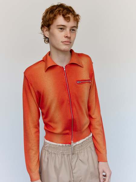 Camiel Fortgens Fitted Zip Cardigan Rib Jersey | Garmentory