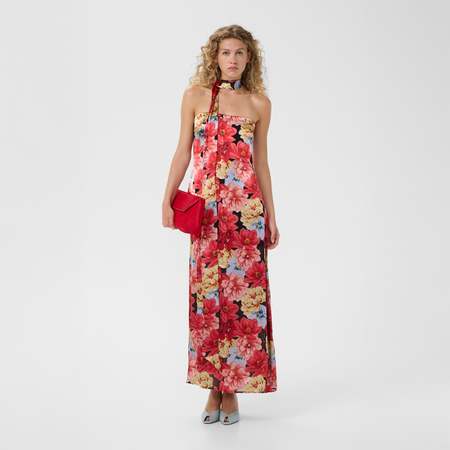 Gestuz Grey Silk Lulu Maxi Dress | Garmentory