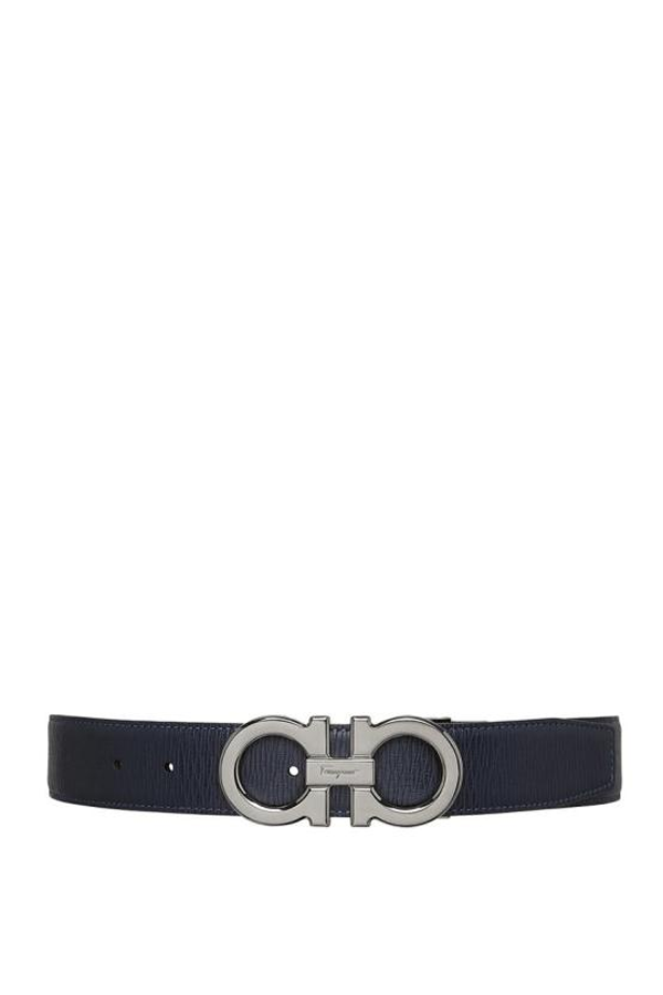 Ferragamo Leather Belt - Deep Ocean Black