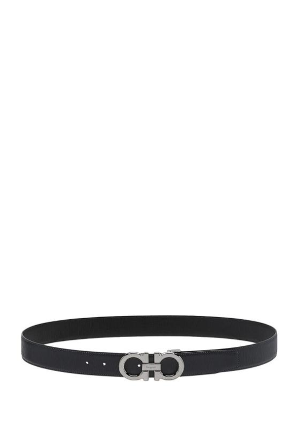 Ferragamo Leather Belt - Deep Ocean Black