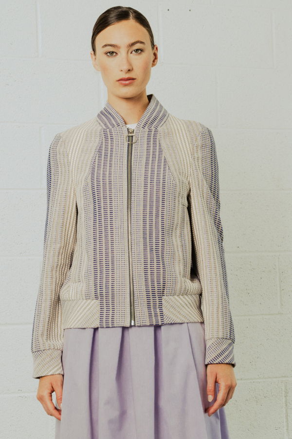 BODYBAG by Jude Pixel Bomber Jacket Jacquard