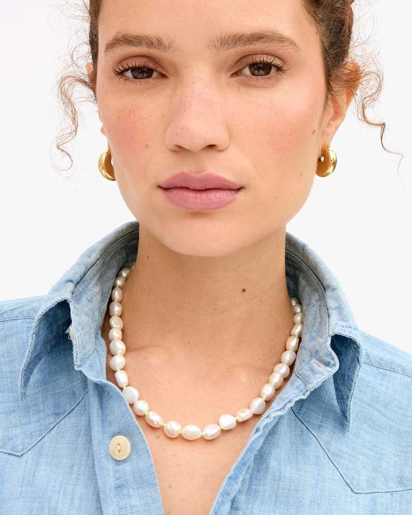 Clare V. Le Pearl Necklace - Gold