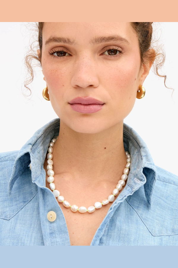 Clare V. Le Pearl Necklace - Gold