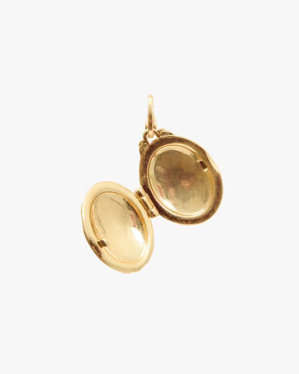 Clare V. Stripe Locket Charm - Gold