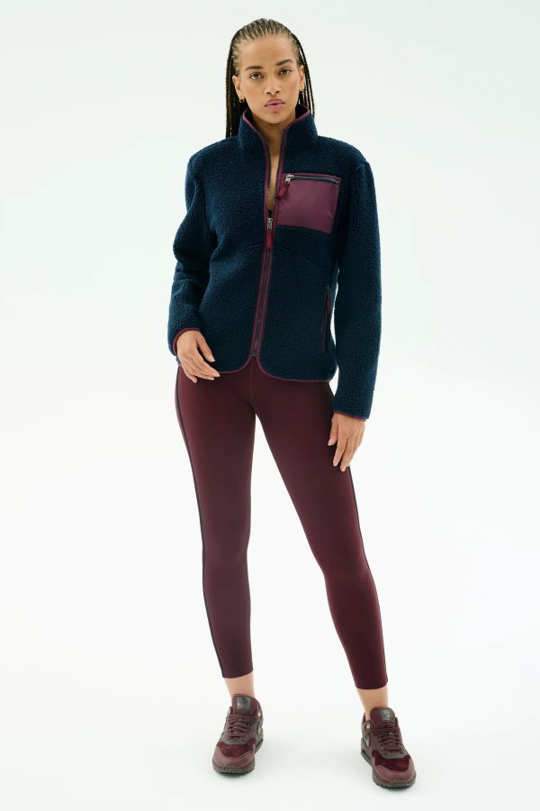 SPLITS 59 Harris Sherpa Jacket - Indigo/Dk Cherry