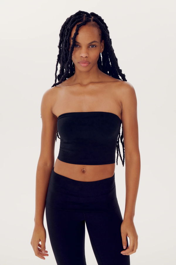 SPLITS 59 Hazel Airweight Crop Bandeau - Black