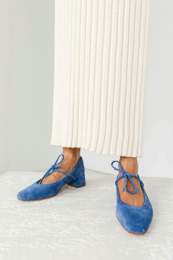 Either/OR Heeled Ballet - Blue