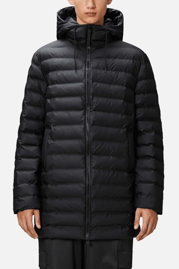 Rains Lohja Long Puffer Jacket - Black