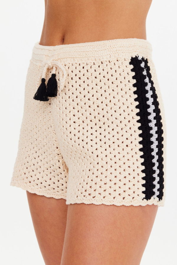 The Upside Luminary Crochet Hali Short - Natural