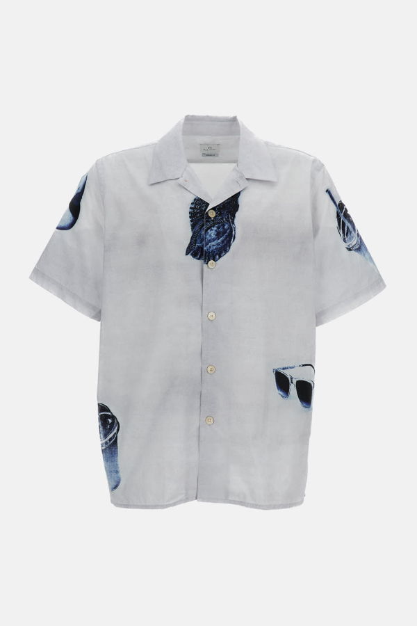 PAUL SMITH Short-Sleeve Shirt With a Print - Gray