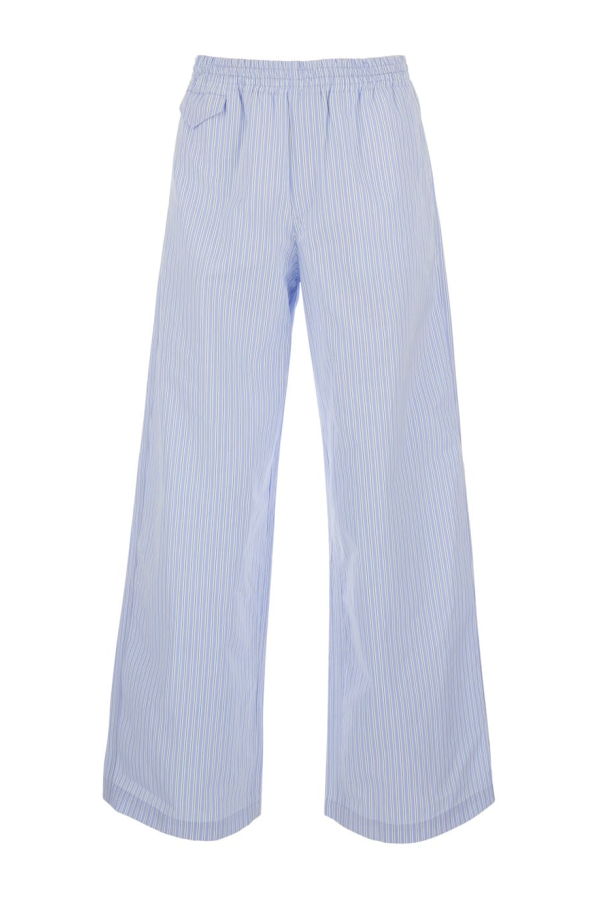 A.P.C. Lou Pants With Front Pockets And Cotton Elastic Pants - Light Blue