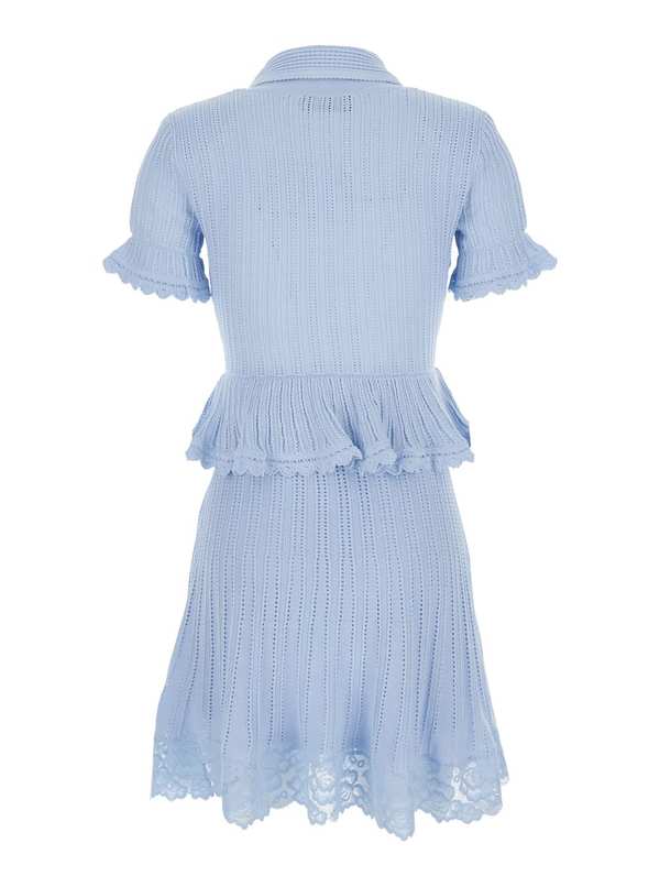 self portrait dress blue Lizabella V-Neck Sequin Midi Dress, Royal Blue main image 1
