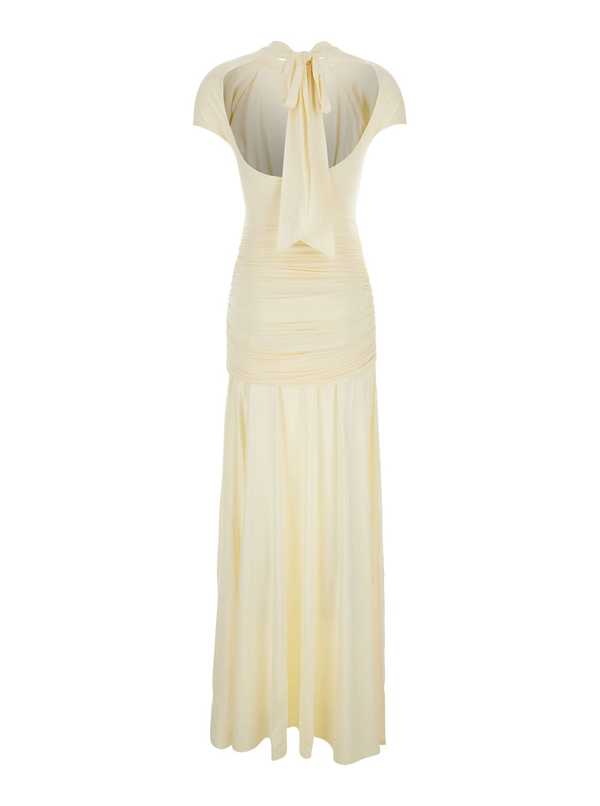 white lace maxi slip dress Shona Joy - La Lune Cumulus Silk Lace Maxi Dress - Ivory