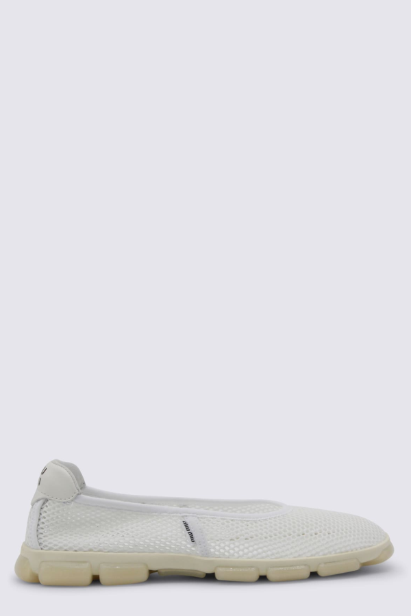 MIU MIU Mesh Flats - White