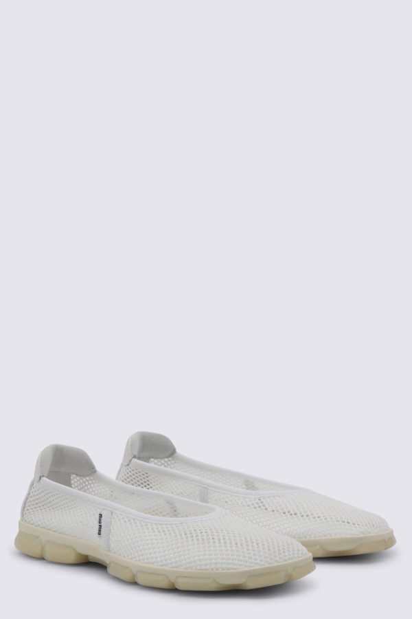MIU MIU Mesh Flats - White