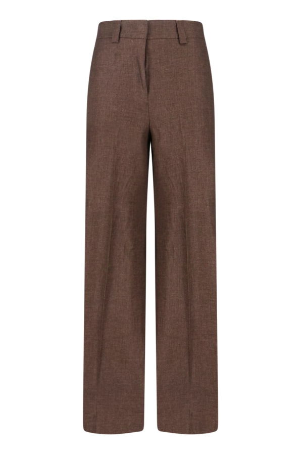Incotex Tailored Linen Pants - Brown