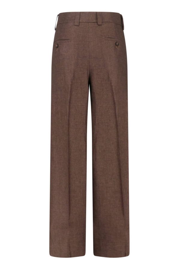 Incotex Tailored Linen Pants - Brown