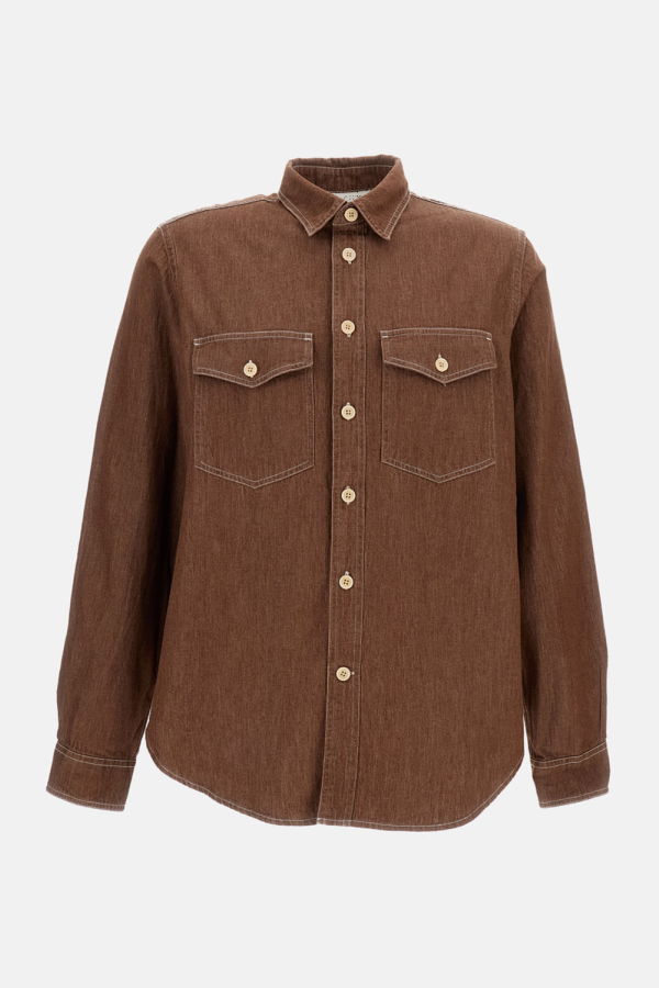 PAUL SMITH Cotton Shirt - Brown