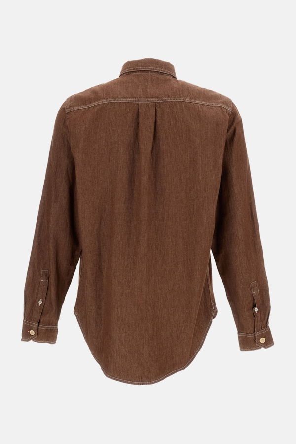 PAUL SMITH Cotton Shirt - Brown