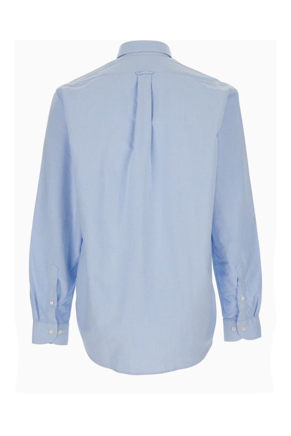 Sebago Oxford Button Down Shirt With Classic Collar And Long Sleeves In Cotton - Light Blue