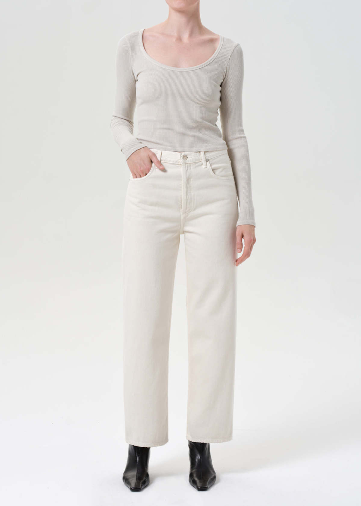 AGOLDE Ren Jeans - Brown Rice - Image 3 of 7