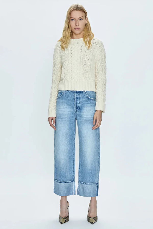 Pistola Ryder High Rise Cuffed Straight Jeans - Essex