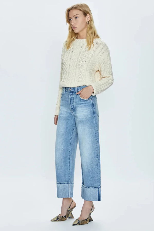 Pistola Ryder High Rise Cuffed Straight Jeans - Essex