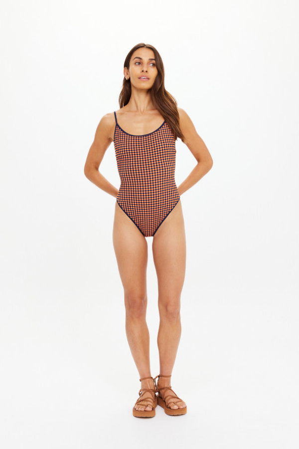 The Upside Solaris Flow One Piece - Gingham