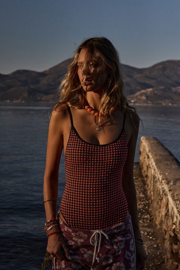 The Upside Solaris Flow One Piece - Gingham
