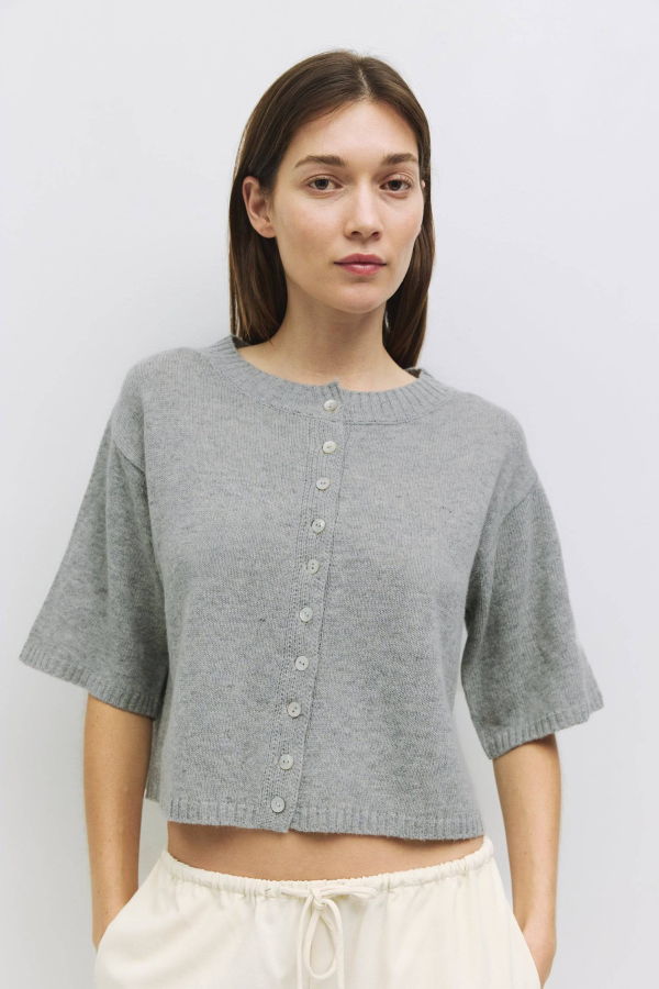 WAVEKELLY Stacey Cardigan - Heather Grey