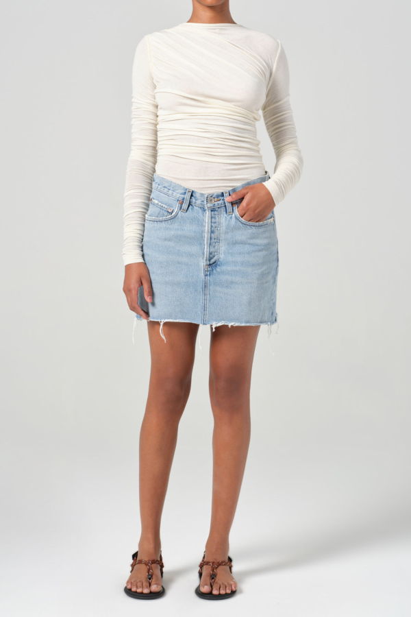 AGOLDE V-Waist Mini Skirt - Force