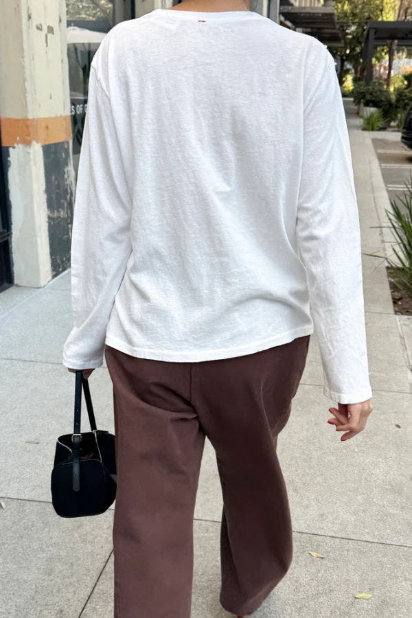 Le Bon Shoppe Foundation Long Sleeve Top - Vintage White