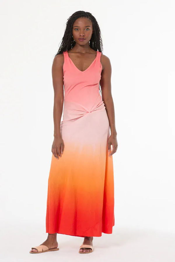 Young, Fabulous & Broke Amina Dress - Solar Orange Ombre