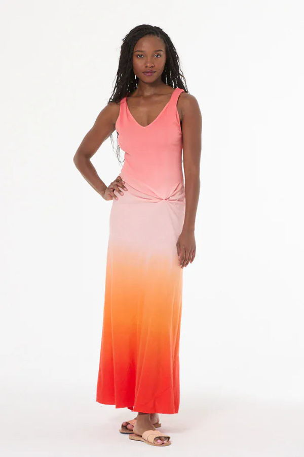 Young, Fabulous & Broke Amina Dress - Solar Orange Ombre