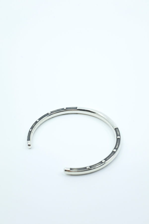 The Letters Silver Horseshoe Bangle