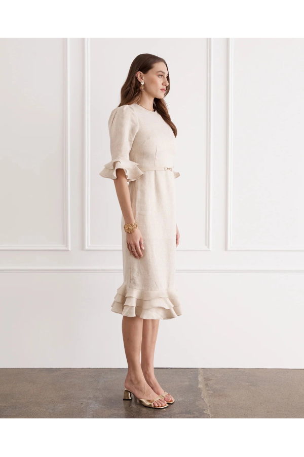 AQUA BLU Illuminee Bec Midi Dress