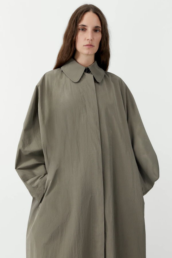 Cordera Batwing Trench Coat - Vetiver