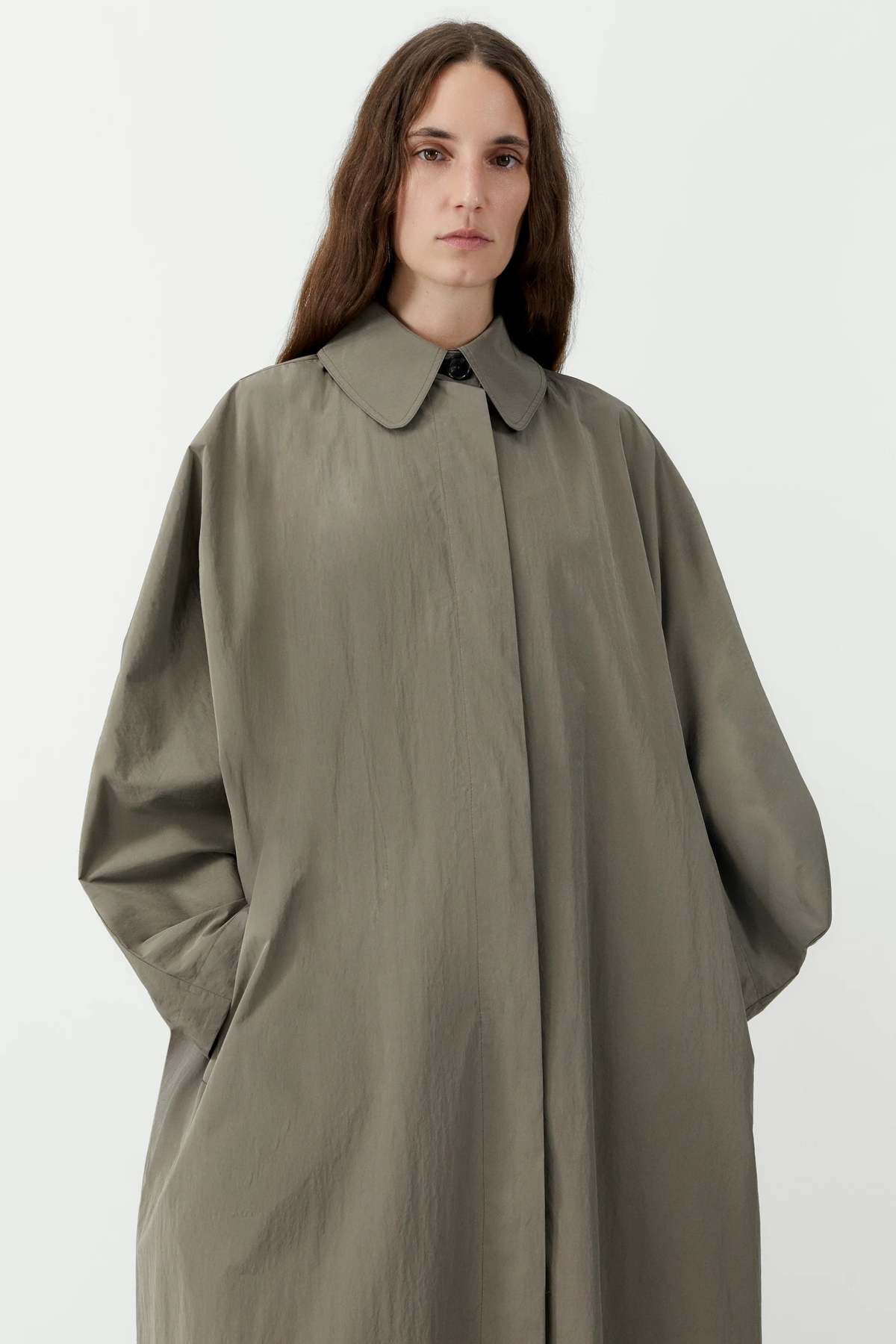Cordera Batwing Trench Coat - Vetiver - Image 2 of 4