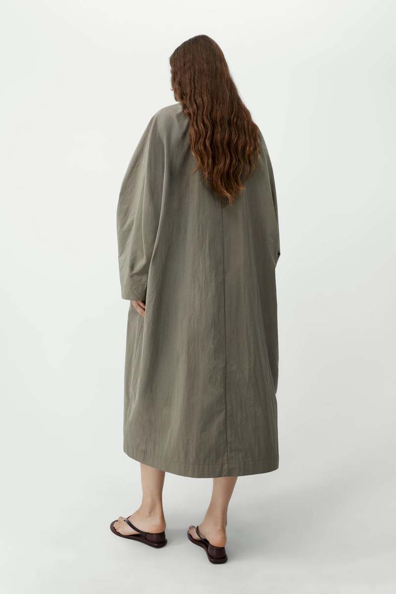 Cordera Batwing Trench Coat - Vetiver