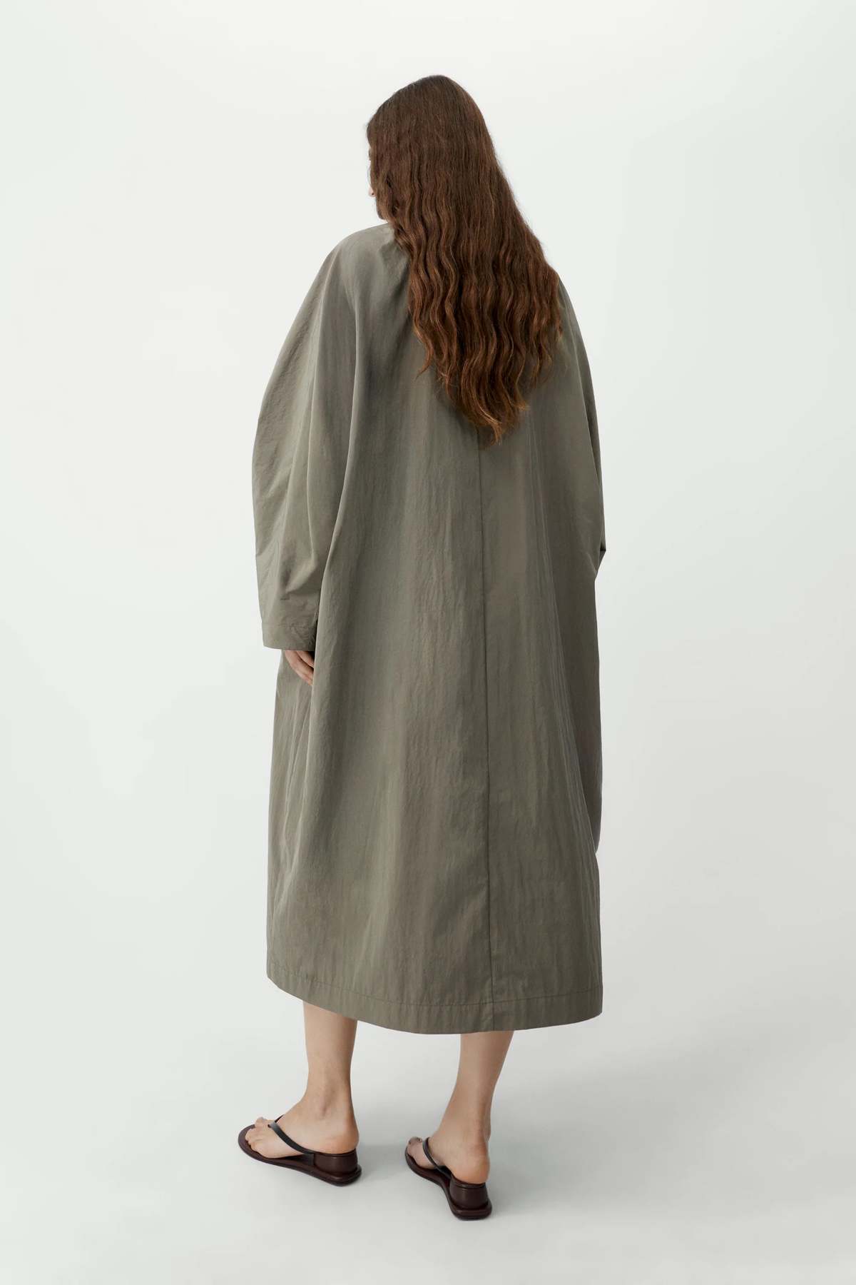 Cordera Batwing Trench Coat - Vetiver - Image 3 of 4