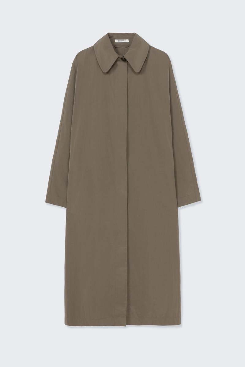 Cordera Batwing Trench Coat - Vetiver