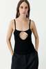 Cordera Cut Out Top - Black - Thumbnail 2