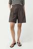Cordera Silk Bermuda Shorts - Taupe - Thumbnail 2